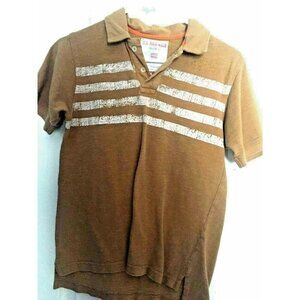US Polo Association Boys Size M Short Sleeve Polo Shirt  Beige Tan‎